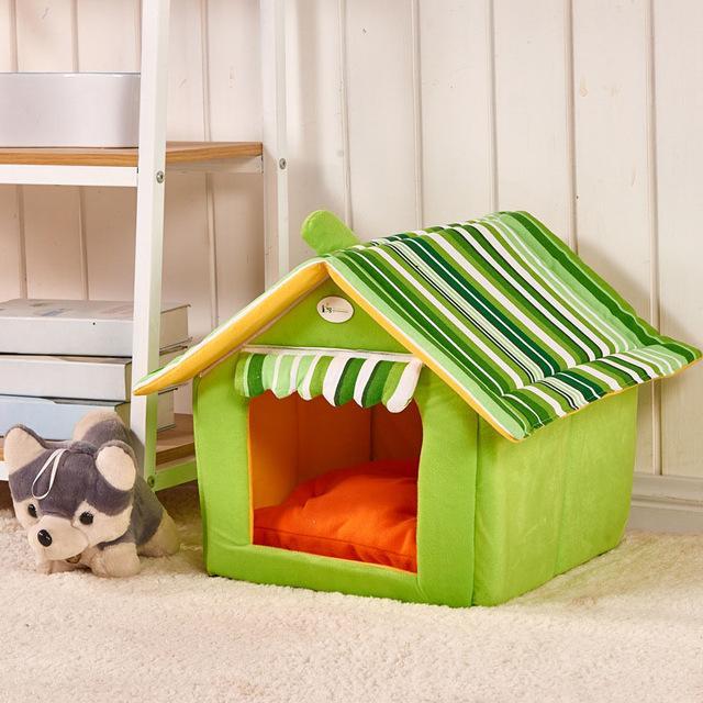 New Fashion Striped Removable Cover Mat Dog House Dog Beds For Small Medium Dogs Pet Products House Pet Beds for Cat - key words