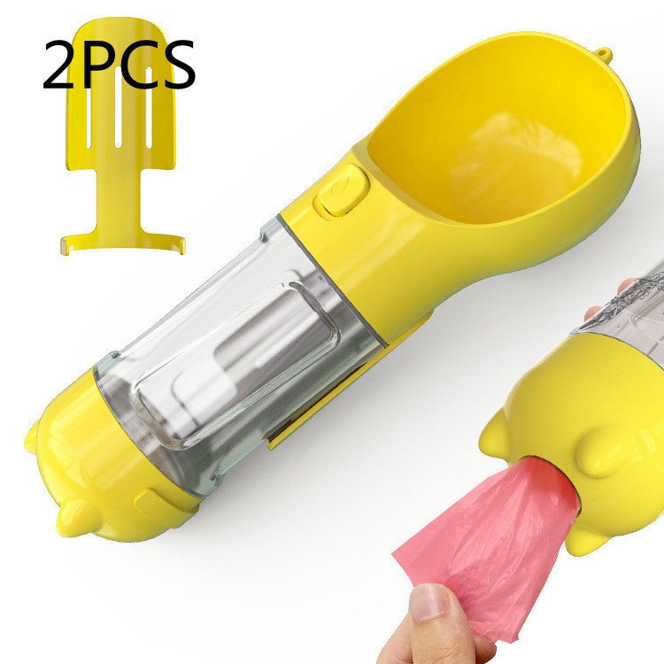Pet Water Bottle Feeder Bowl Garbage Bag Storage Portable Pet Outdoor Travel 3 In 1 Dog Water Bottle - key words