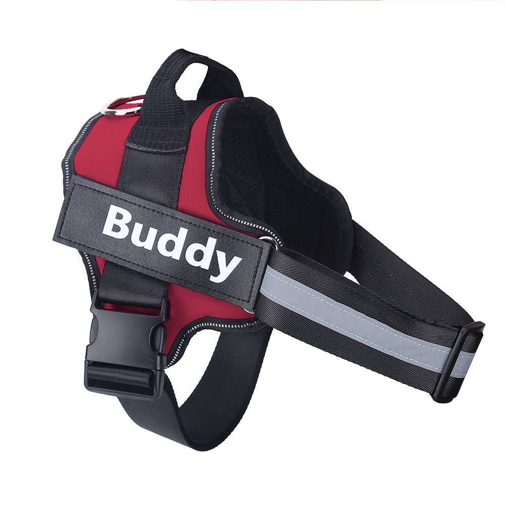 Personalized Dog Harness NO PULL Reflective Breathable Adjustable Pet Harness Vest For Small Large Dog Custom Patch Pet Supplies - key words