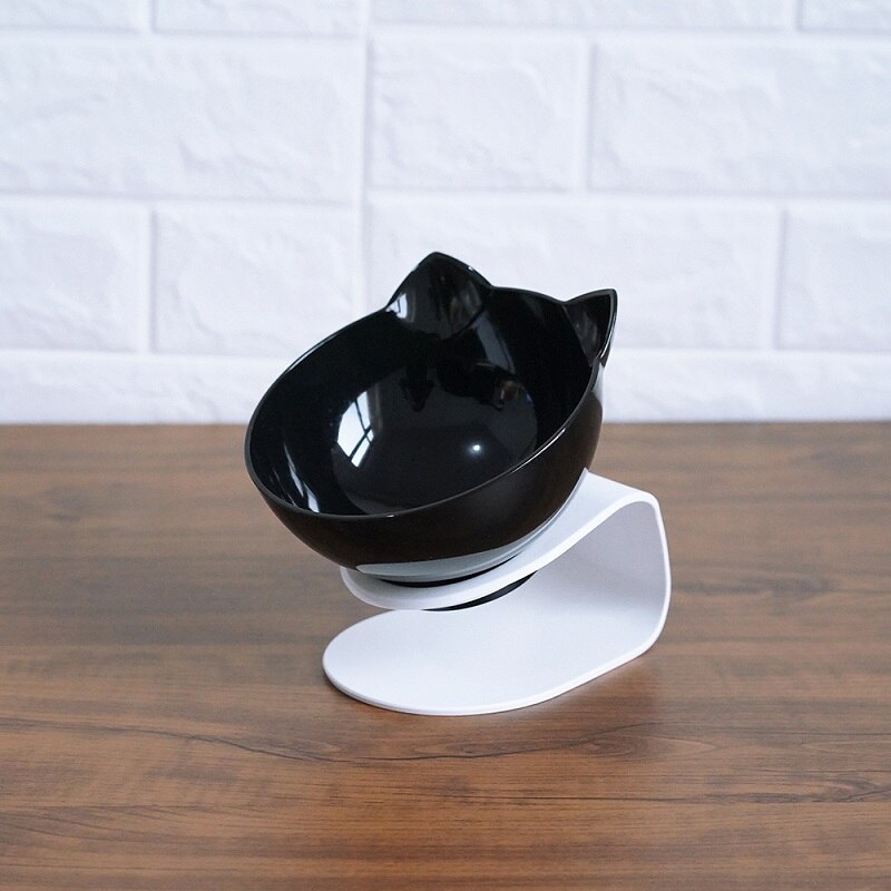 Non Slip Double Cat Bowl With Raised Stand Pet Food Cat Feeder Protect Cervical Vertebra Dog Bowl Transparent Pet Products - key words