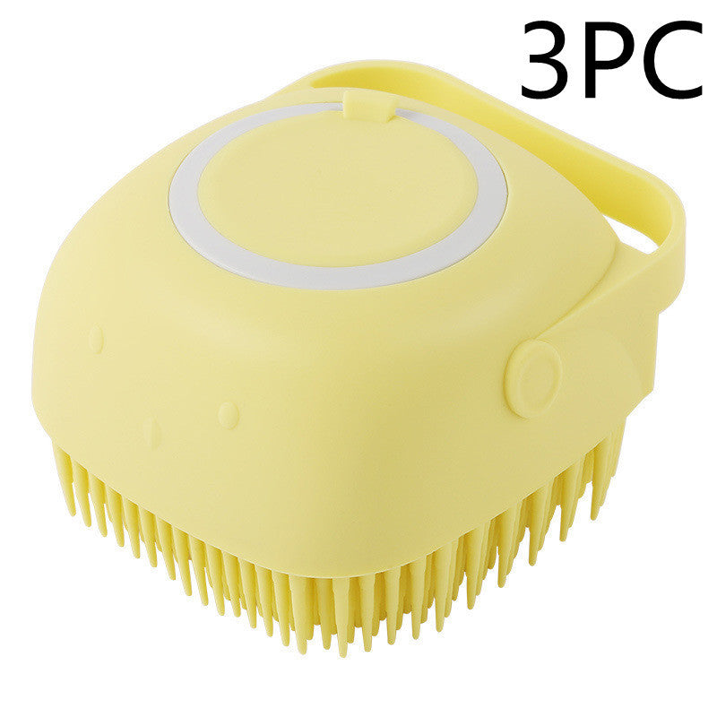 Silicone Dog Bath Massage Gloves Brush Pet Cat Bathroom Cleaning Tool Comb Brush For Dog Can Pour Shampoo Dog Grooming Supplies - key words