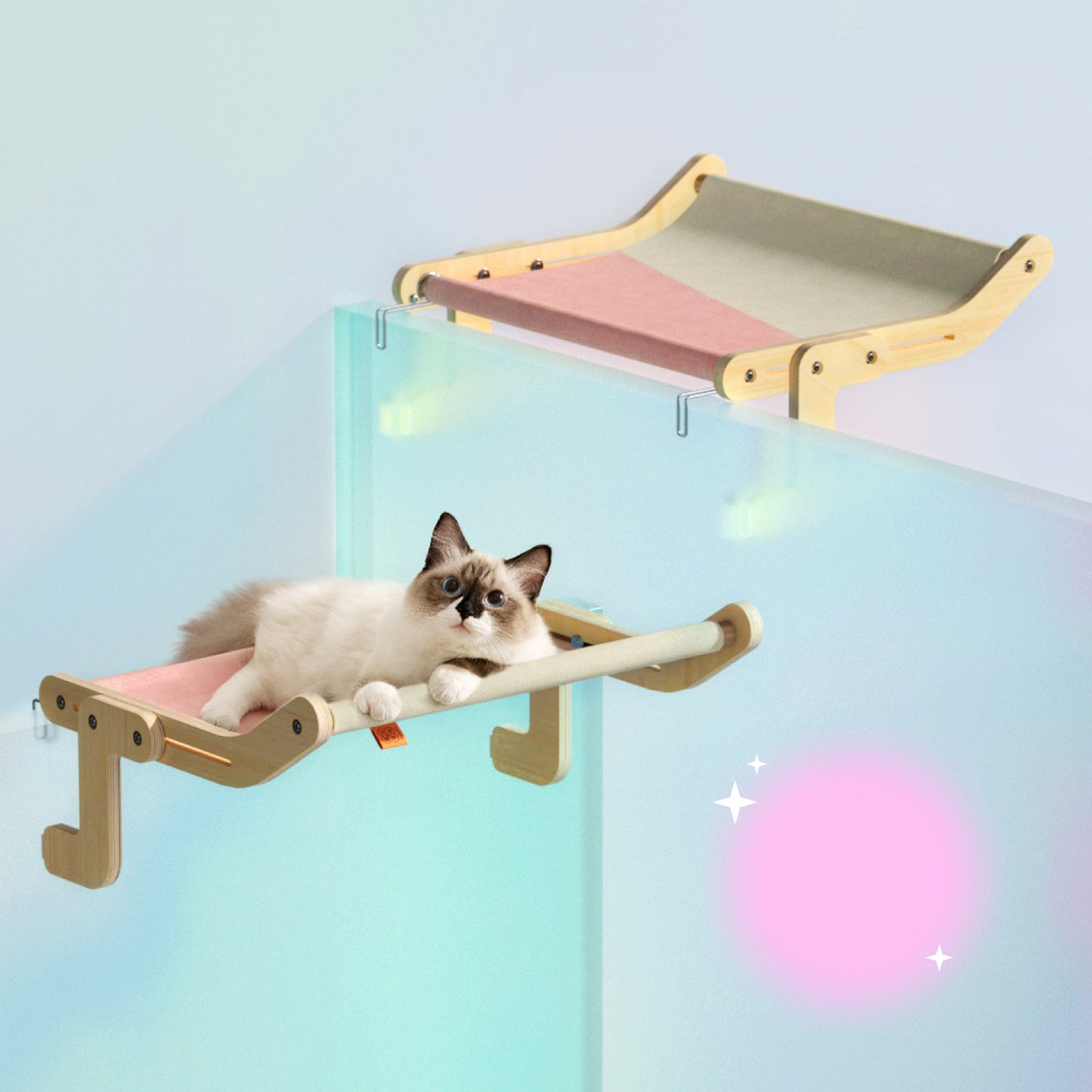 Mewoofun Pet Cat Window Perch 4 Color Wooden Assembly Hanging Bed Cotton Canvas Easy Washable Multi-Ply Plywood New Dropshipping - key words