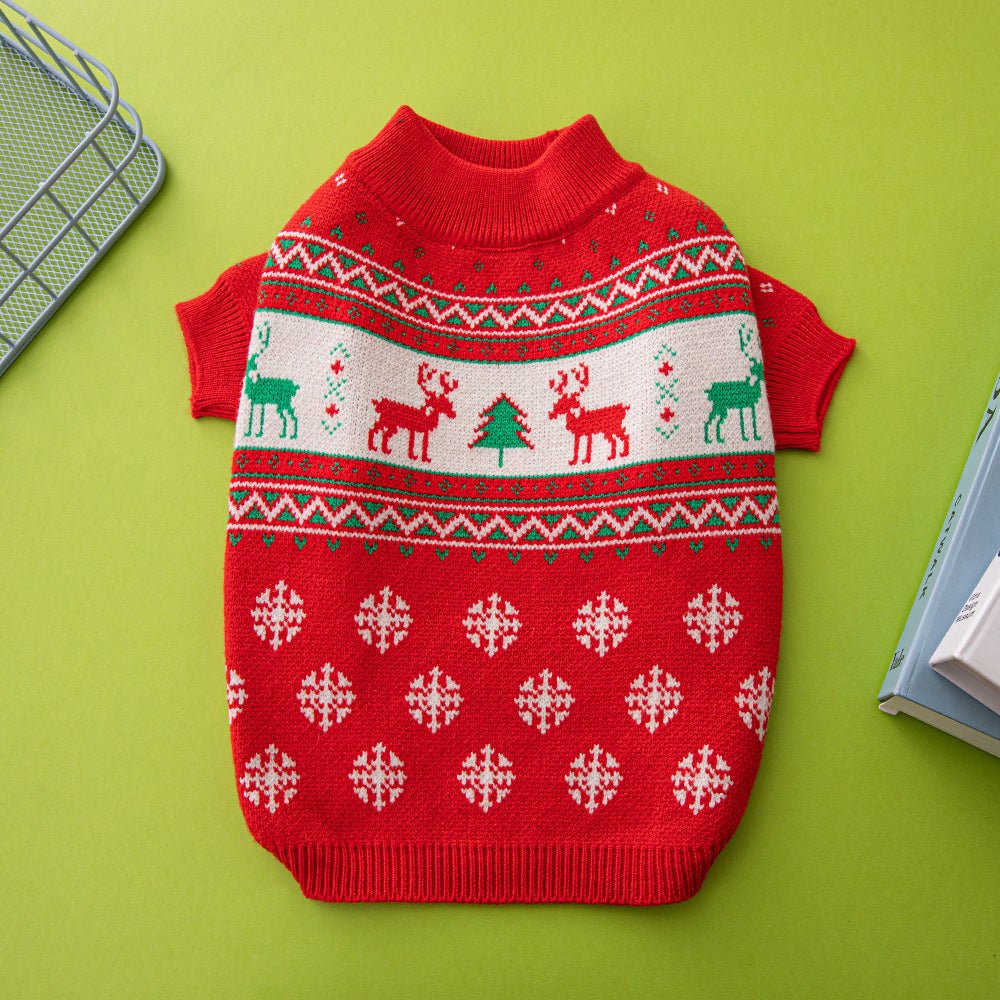 Christmas Tree Elk Christmas Dog Sweater - key words
