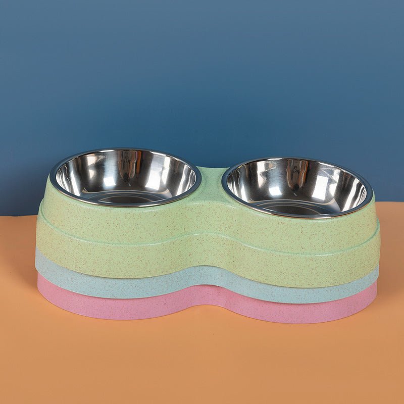 Double Pet Bowls Dog Food Water Feeder Stainless Steel Pet Drinking Dish Feeder Cat Puppy Feeding Supplies Small Dog Accessories - key words