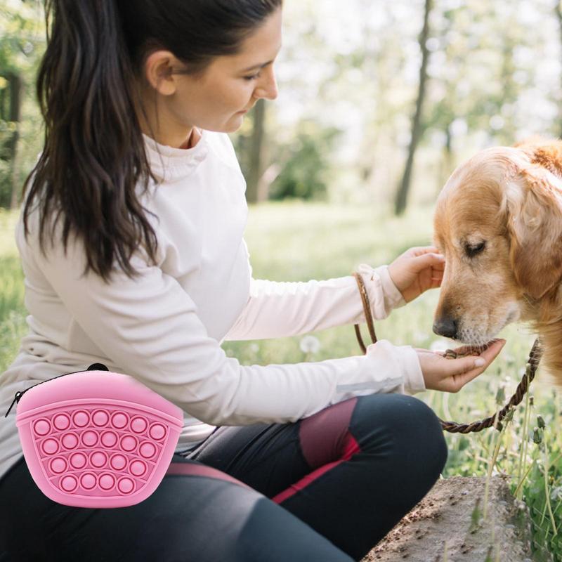 Bag Silicone Feed Dogs Treat Pouch Pet Training Bag Bundle Pocket Waist Pack Pet Portable Dog Training Waist Bag Treat Snack Bait Dogs Soft Washable Outdoor Feed Storage Pouch Food Reward Silica Bags - key words