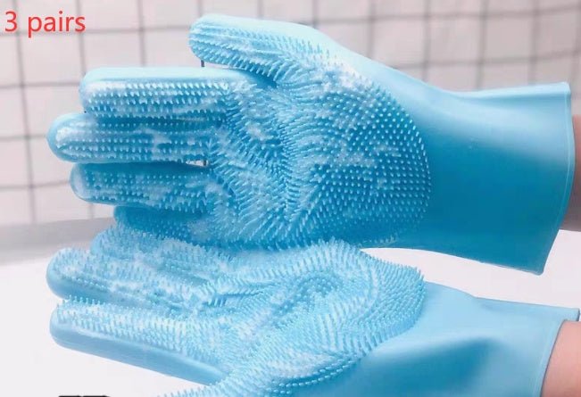 Silicone Dog Grooming Hair Comb Puppy Brush Glove Bath Cleaning Brushes Small Dog Cat Massage Pet Grooming Gloves - key words