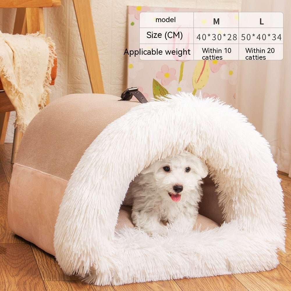 New Splice Portable Pet Nest Portable Autumn And Winter Warm Dog Nest Moisture-proof Long Fur Cat Nest Cross Border Pet Nest - key words