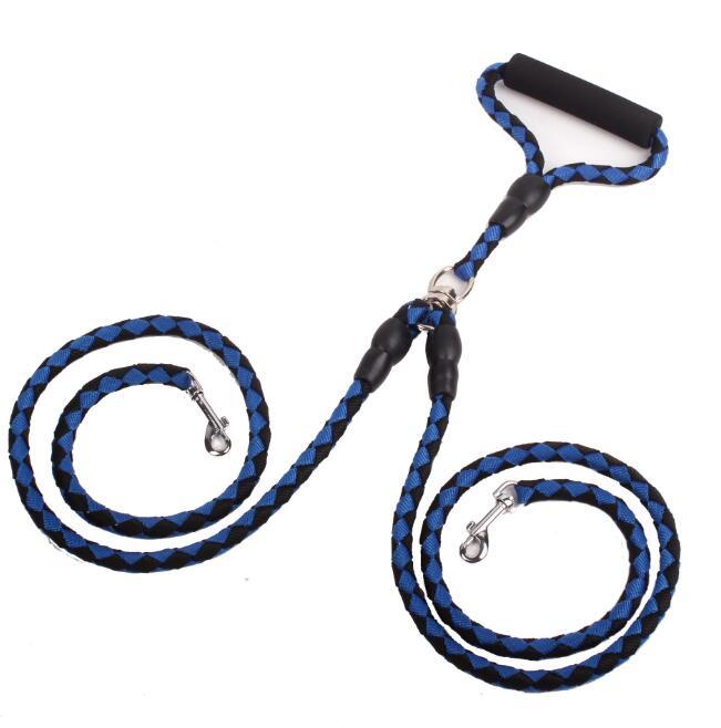 Double-Ended Traction Rope For Walking The Dog Hand-Double-Ended Traction Rope One Plus Two Leash Collar Pet Supplies Dog Collar - key words