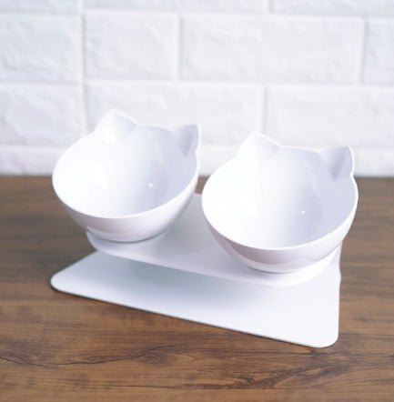 New Inclined Food Cat Ear Oblique Mouth Transparent Single Pet Bowl - key words