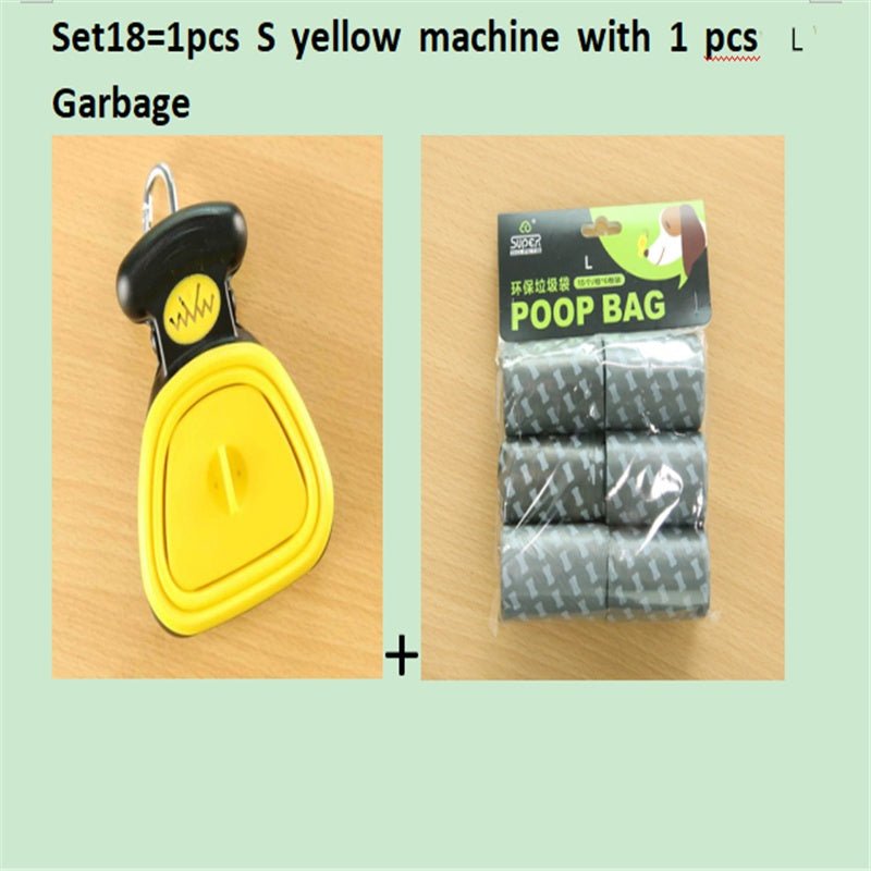 Dog Pet Travel Foldable Pooper Scooper With 1 Roll Decomposable bags Poop Scoop Clean Pick Up Excreta Cleaner Epacket Shipping - key words