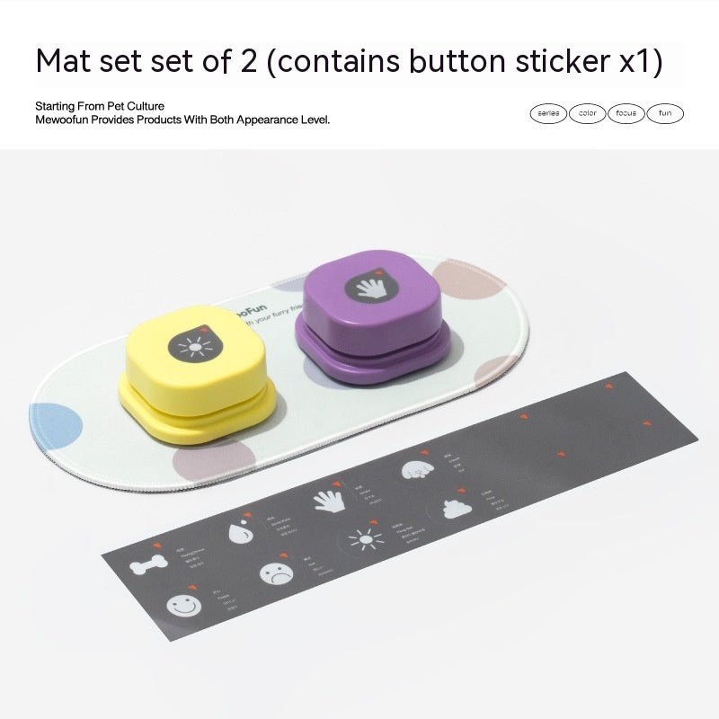 4 Colors Pet Communication Button One - click Prevent Physical Inactivity Recordable Dog Talking Button Toy Cat Toy Pet Products - Everpeakgoods