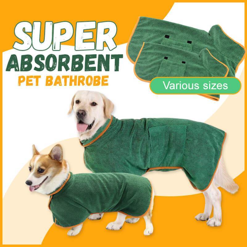 Absorbent Pet Bathrobe With Waist - wrapped Microfiber - Everpeakgoods