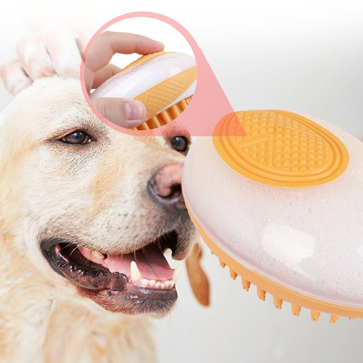Dog Cat Bath Brush 2-in-1 Pet SPA Massage Comb Soft Silicone Pets Shower Hair Grooming Cmob Dog Cleaning Tool Pet Products - key words