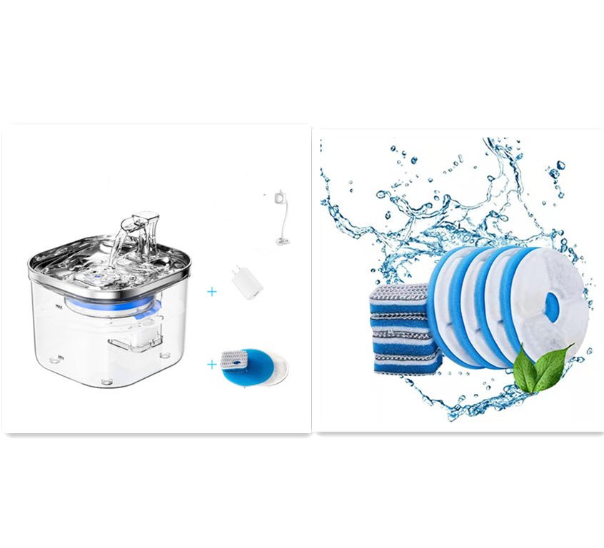 Pet Cat Dog Stainless Steel Automatic Circulation Water Dispenser Intelligent Fountain Pets Accessories - key words