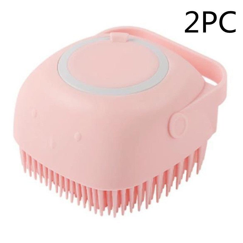 Silicone Dog Bath Massage Gloves Brush Pet Cat Bathroom Cleaning Tool Comb Brush For Dog Can Pour Shampoo Dog Grooming Supplies - key words