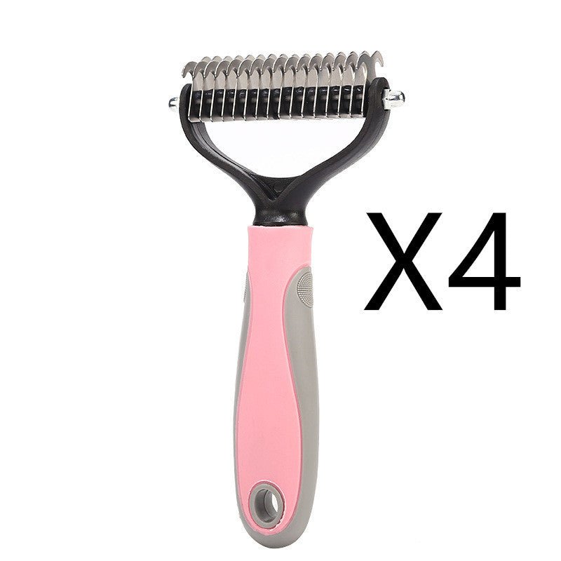 Stainless Double-sided Pet Brush Hair Removal Comb Grooming Dematting Dog Grooming Shedding Tools - key words