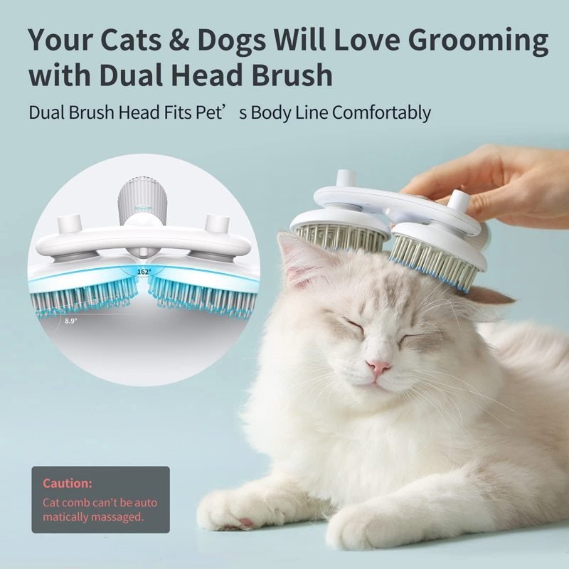 Pet Cat Brush Dog Slicker Brush Double-headed Negative Ion One-button Self Cleaning Dog Cat Hair Removal Pets Products - key words