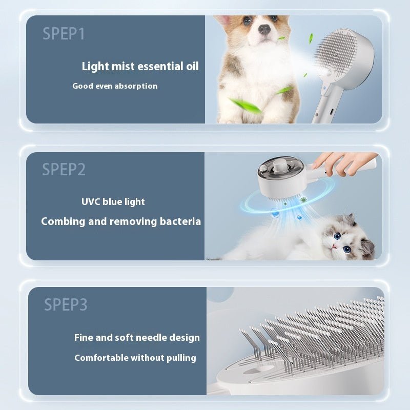 Animal Hair Remover Brush Dog And Cat Steam Brush Pet Self Cleaning Dog Brush Grooming Removes Cat Hairs Cat Dog Accessories Pet Products - key words