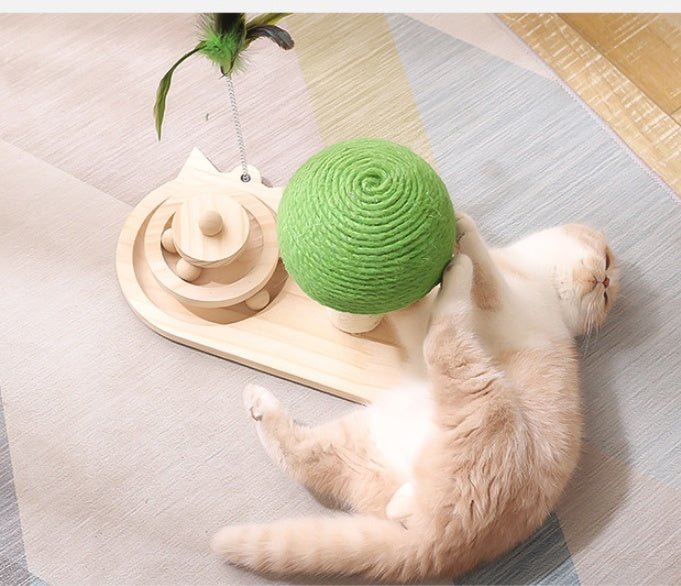 Pet Cat Tree Toys Cat Scratch Post Pet Furniture Scratching Post Cats Claw Scratcher Double Sisal Balls Cat Accessories - key words