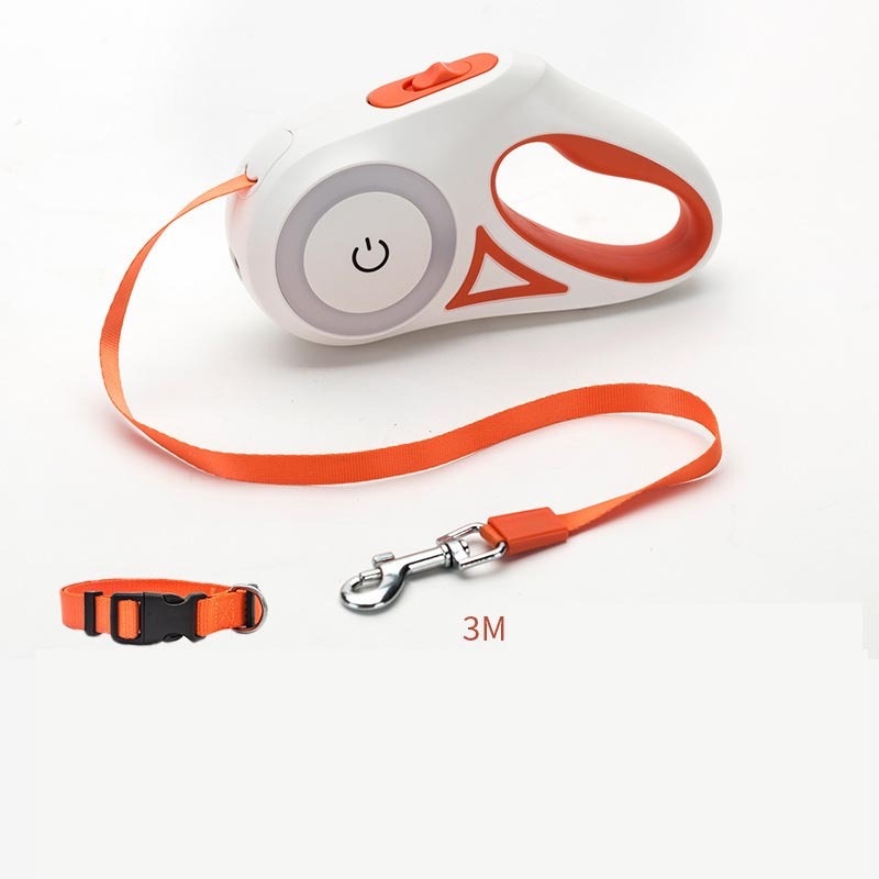 Dog Leash Retractable Leash And Dog Collar Spotlight Automatic Pet Dog Cat Traction Rope For Small Medium Dogs Pet Product - key words