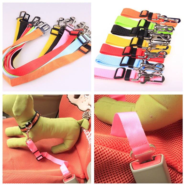 Adjustable Dog Pet Car Safety Seat Belt Restraint Lead Travel Leash - Everpeakgoods