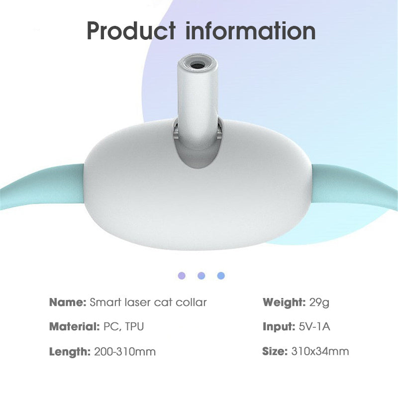 Automatic Cat Toy Smart Laser Teasing Cat Collar Electric USB Charging Kitten Amusing Toys Interactive Training Pet Items - key words