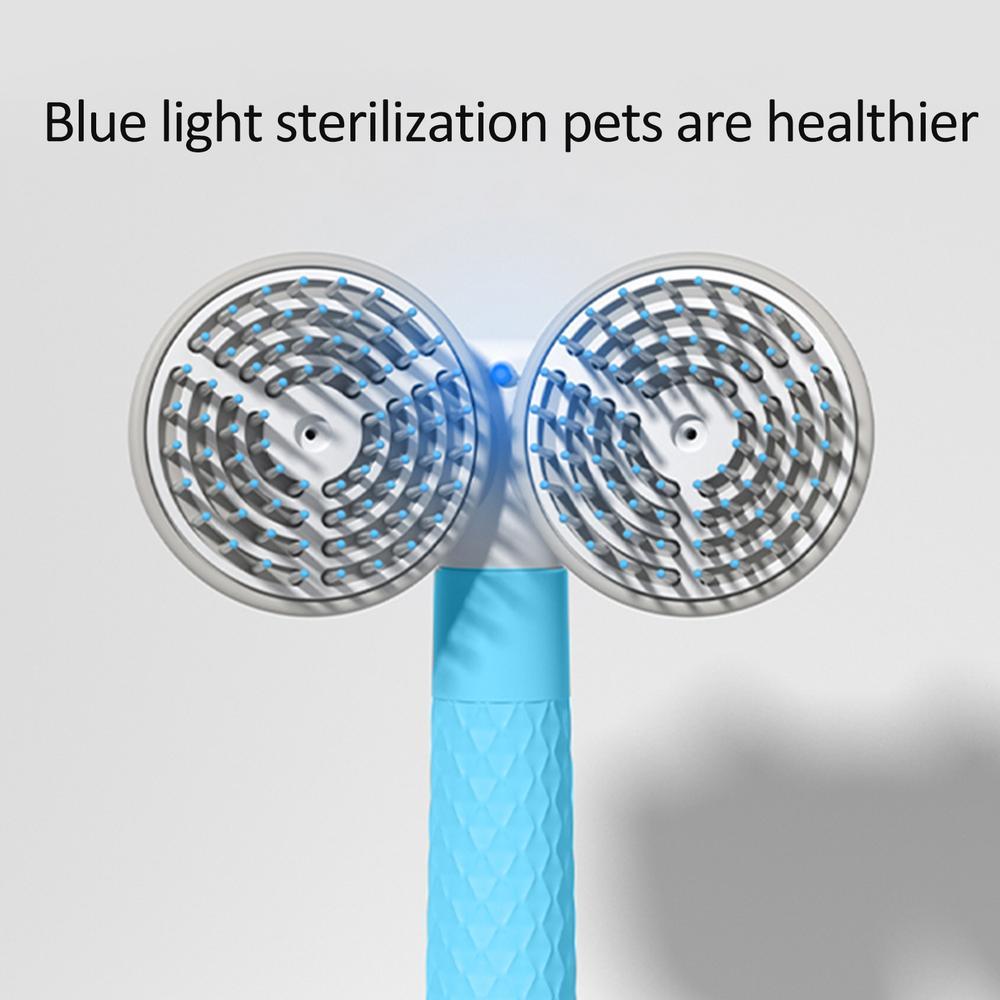 Pet Cat Brush Dog Slicker Brush Double-headed Negative Ion One-button Self Cleaning Dog Cat Hair Removal Pets Products - key words