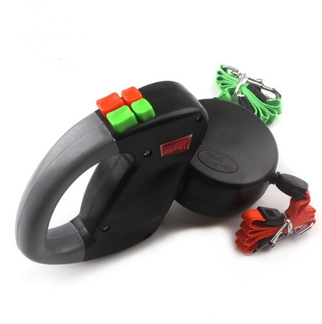 Retractable Dual Pet Dog Walking Leash - key words