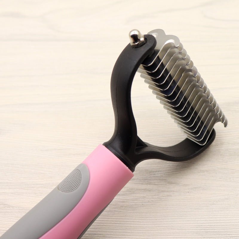 Pet Long-haired Dogknot Comb Double-sided Blade Dog - key words