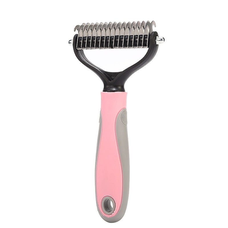 Stainless Double-sided Pet Brush Hair Removal Comb Grooming Dematting Dog Grooming Shedding Tools - key words