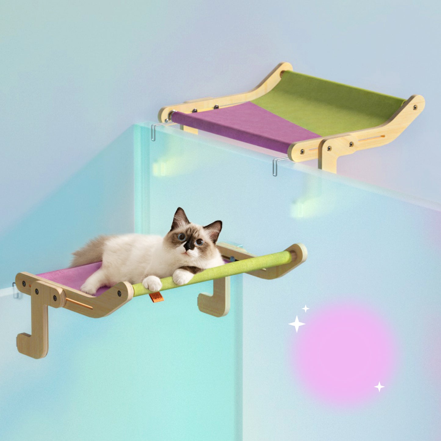 Mewoofun Pet Cat Window Perch 4 Color Wooden Assembly Hanging Bed Cotton Canvas Easy Washable Multi-Ply Plywood New Dropshipping - key words