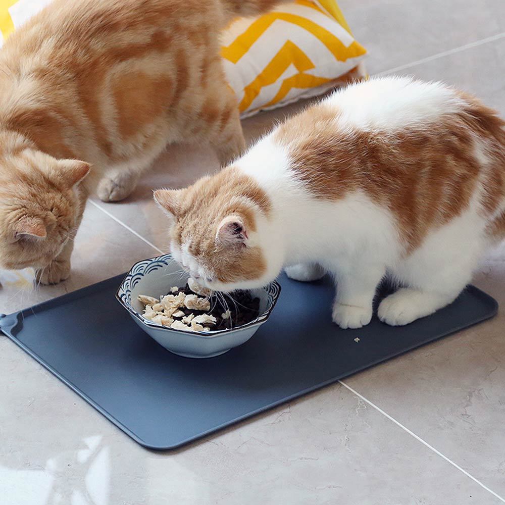 Waterproof Pet Mat For Dogs And Cats Pure Color Silicone Pet Food Mat - key words