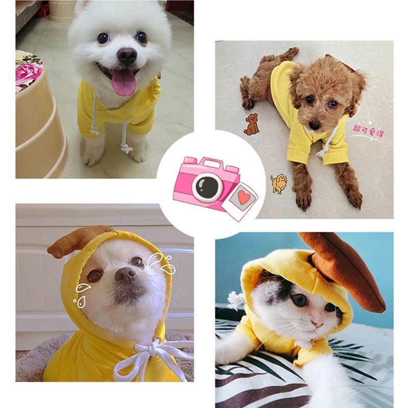 Cute Fruit Dog Clothes For Small Dogs Hoodies Winter Warm Fleece Pet Clothing Puppy Cat Costume Coat For French Chihuahua Outfit - key words