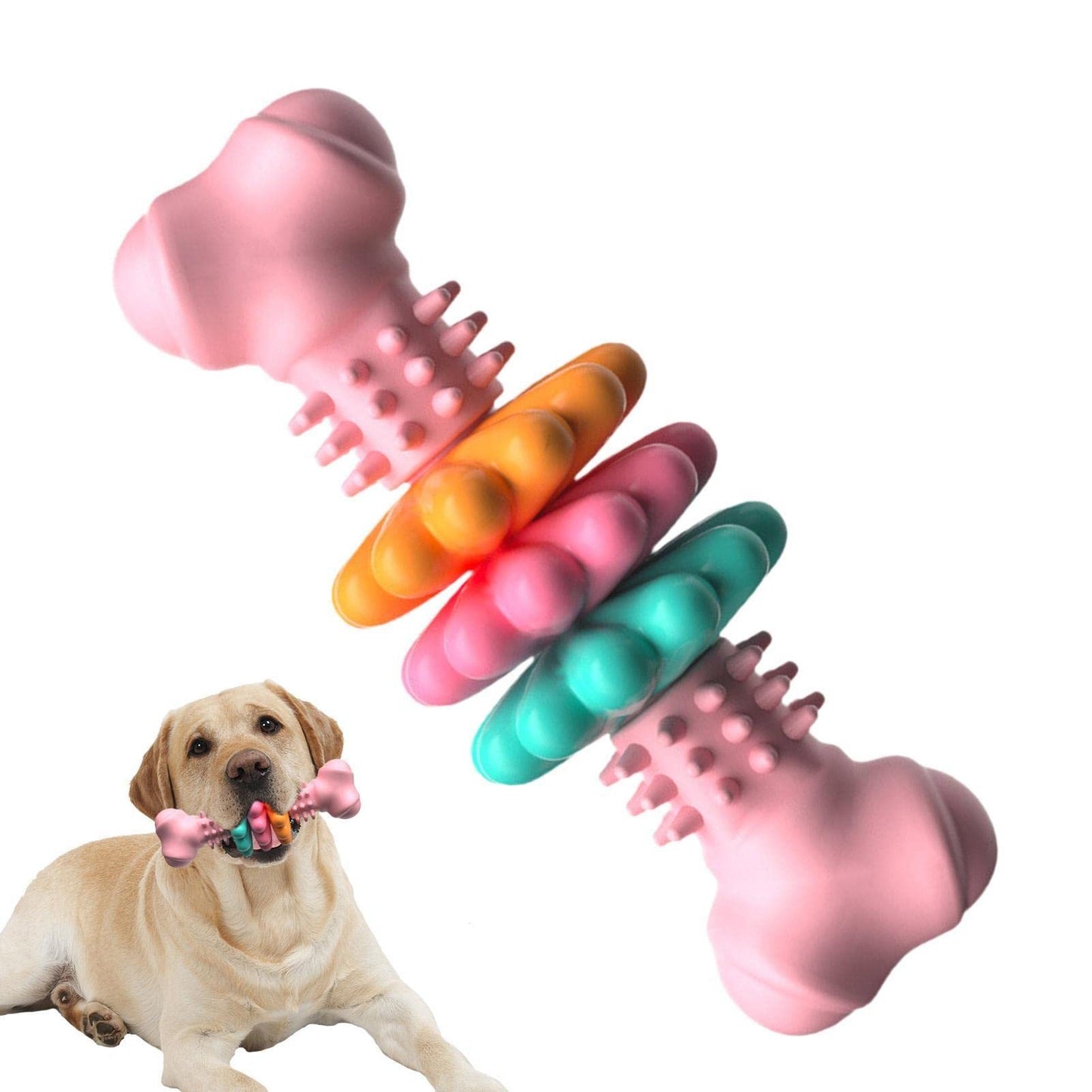 Dog Chew Toy Dog Bone Type Dogs Teeth Cleaning Toys Indestructible TPR Bone Chewing Bite Resistant Teething Toys Pet Products - key words