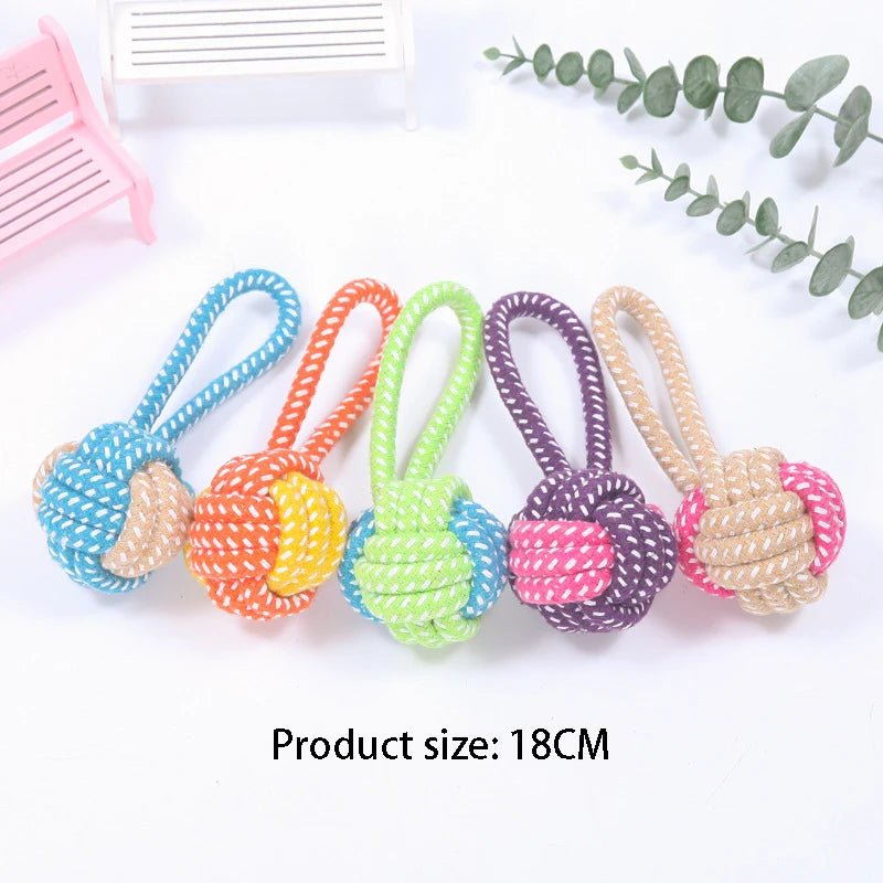 1 Pcs Random Pet Puppy Chew Toy Cotton Knot Rope Molar Toy Durable Hemp Rope Knot Dog Toy Pet Teeth Cleaning Supplies - key words