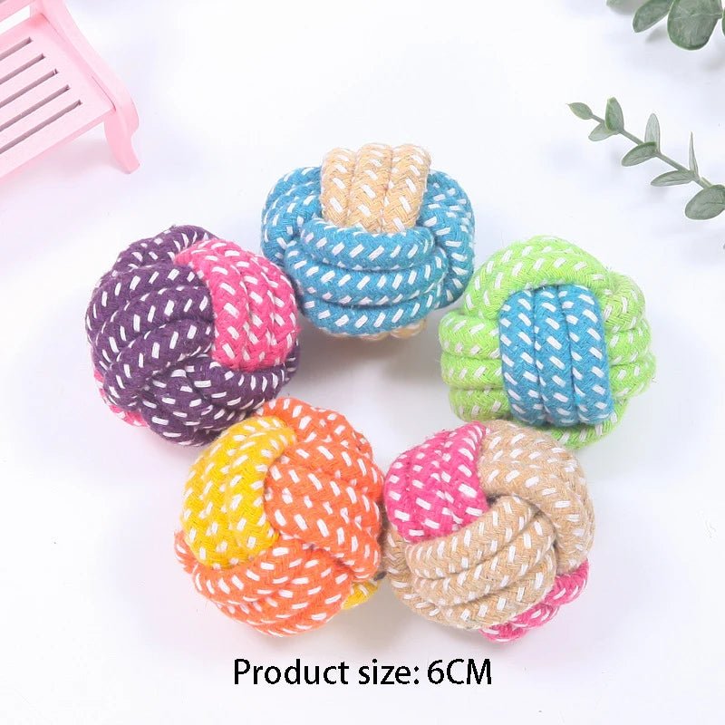 1 Pcs Random Pet Puppy Chew Toy Cotton Knot Rope Molar Toy Durable Hemp Rope Knot Dog Toy Pet Teeth Cleaning Supplies - key words