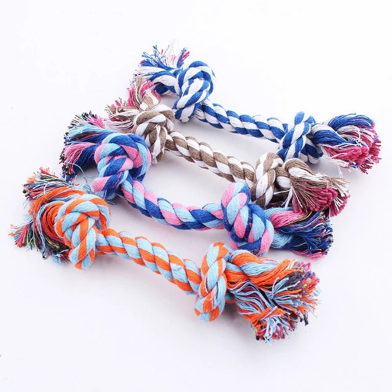 1 Pcs Random Pet Puppy Chew Toy Cotton Knot Rope Molar Toy Durable Hemp Rope Knot Dog Toy Pet Teeth Cleaning Supplies - key words