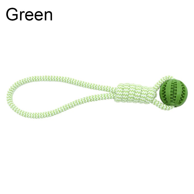 Dog Ball Toy with Rope Interactive Interactive Leaking Balls for Small Medium Dogs Chewing Bite Resistant Pet Tooth Cleaning - key words
