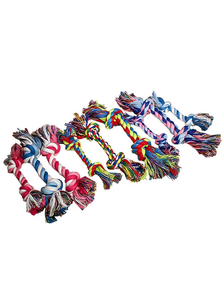 1 Pcs Random Pet Puppy Chew Toy Cotton Knot Rope Molar Toy Durable Hemp Rope Knot Dog Toy Pet Teeth Cleaning Supplies - key words