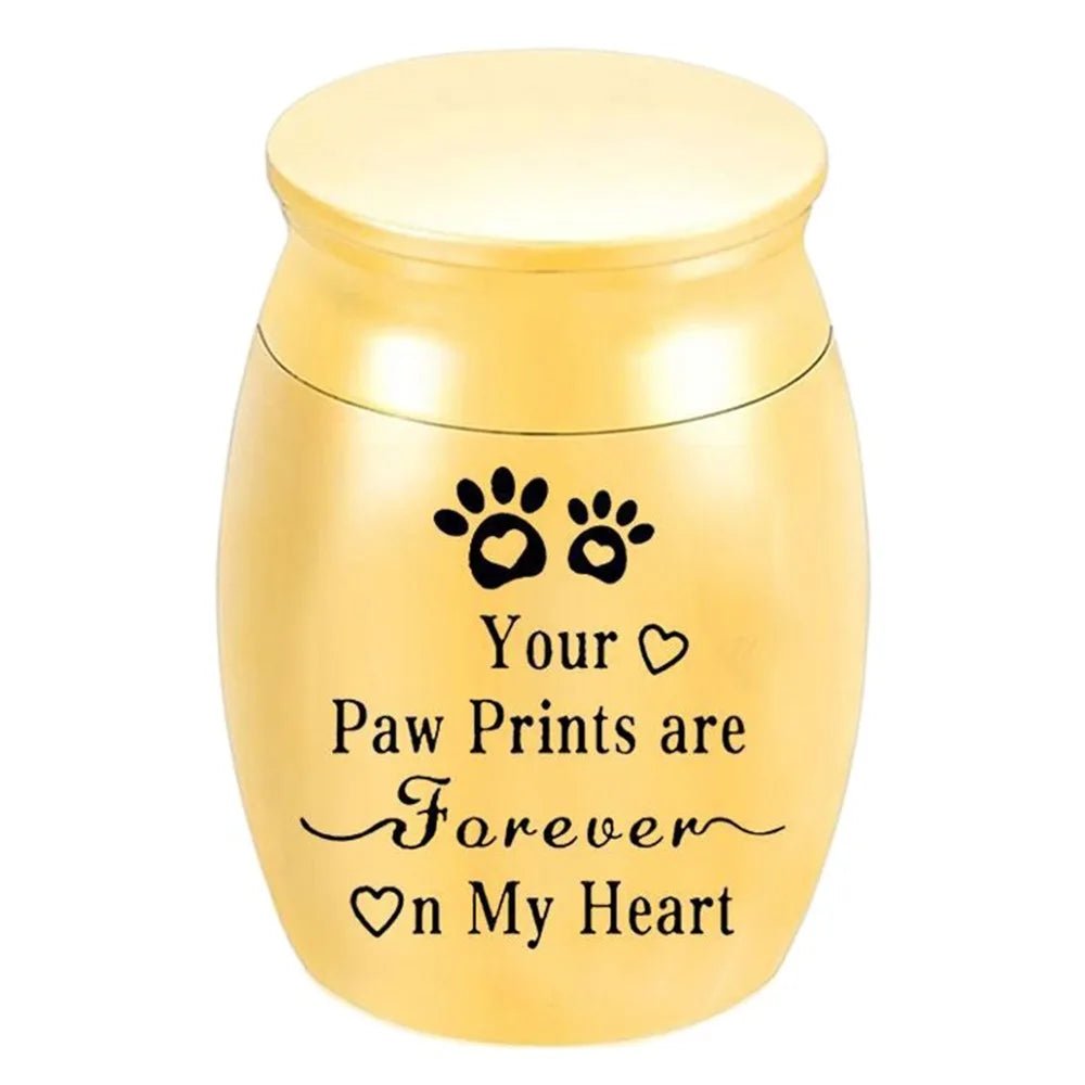 Mini Pet Ashes Sealed Box Pet Paw Print Moisture Proof Funeral Urn for Pets Waterproof Dustproof Pet Teeth Hair Storage Box - key words