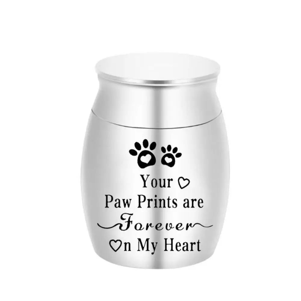 Mini Pet Ashes Sealed Box Pet Paw Print Moisture Proof Funeral Urn for Pets Waterproof Dustproof Pet Teeth Hair Storage Box - key words
