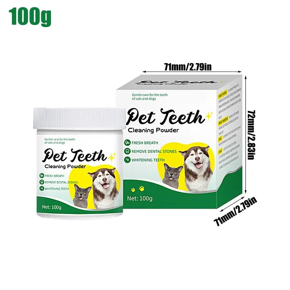 Food grade canine tooth cleaning powder, advanced care 100g formula, small and medium-sized canine tooth powder - key words