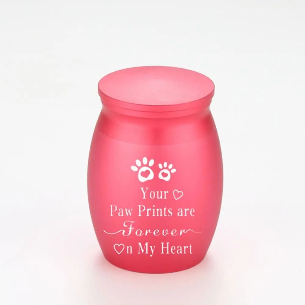 Mini Pet Ashes Sealed Box Pet Paw Print Moisture Proof Funeral Urn for Pets Waterproof Dustproof Pet Teeth Hair Storage Box - key words