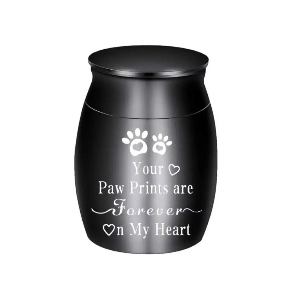 Mini Pet Ashes Sealed Box Pet Paw Print Moisture Proof Funeral Urn for Pets Waterproof Dustproof Pet Teeth Hair Storage Box - key words