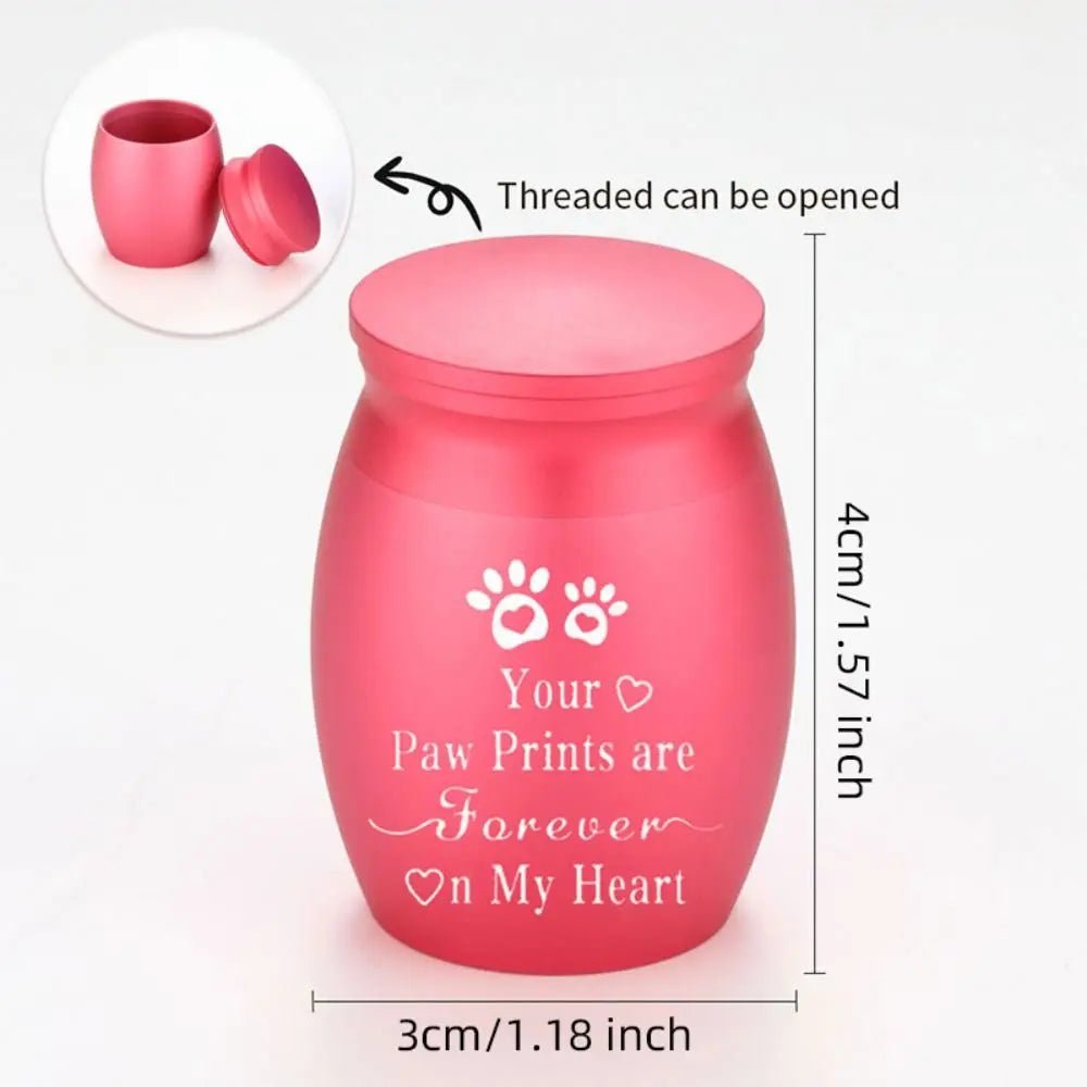 Mini Pet Ashes Sealed Box Pet Paw Print Moisture Proof Funeral Urn for Pets Waterproof Dustproof Pet Teeth Hair Storage Box - key words