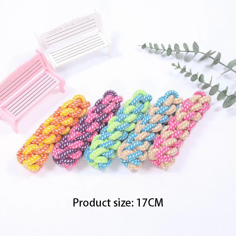 1 Pcs Random Pet Puppy Chew Toy Cotton Knot Rope Molar Toy Durable Hemp Rope Knot Dog Toy Pet Teeth Cleaning Supplies - key words
