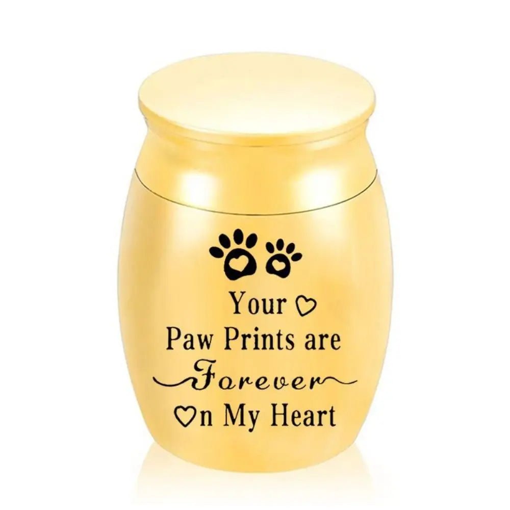 Mini Pet Ashes Sealed Box Pet Paw Print Moisture Proof Funeral Urn for Pets Waterproof Dustproof Pet Teeth Hair Storage Box - key words