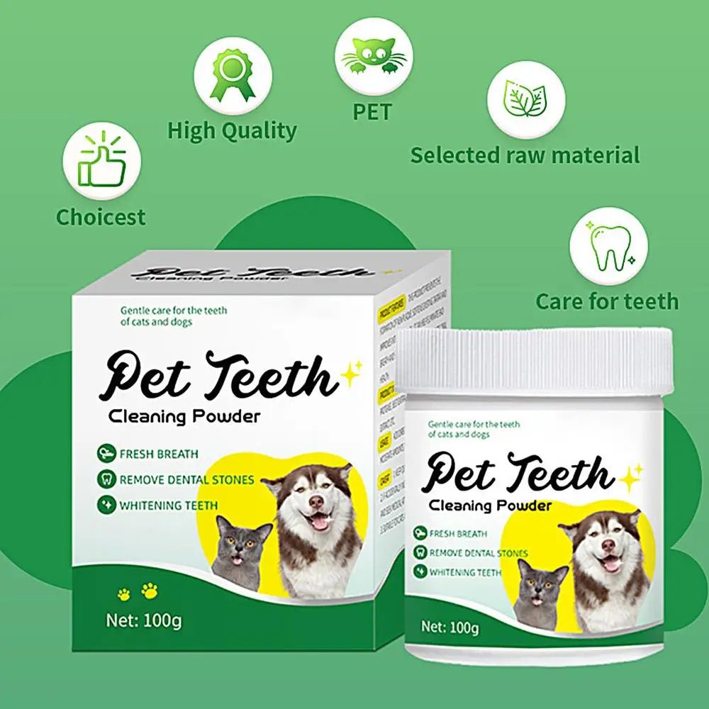 Food grade canine tooth cleaning powder, advanced care 100g formula, small and medium-sized canine tooth powder - key words
