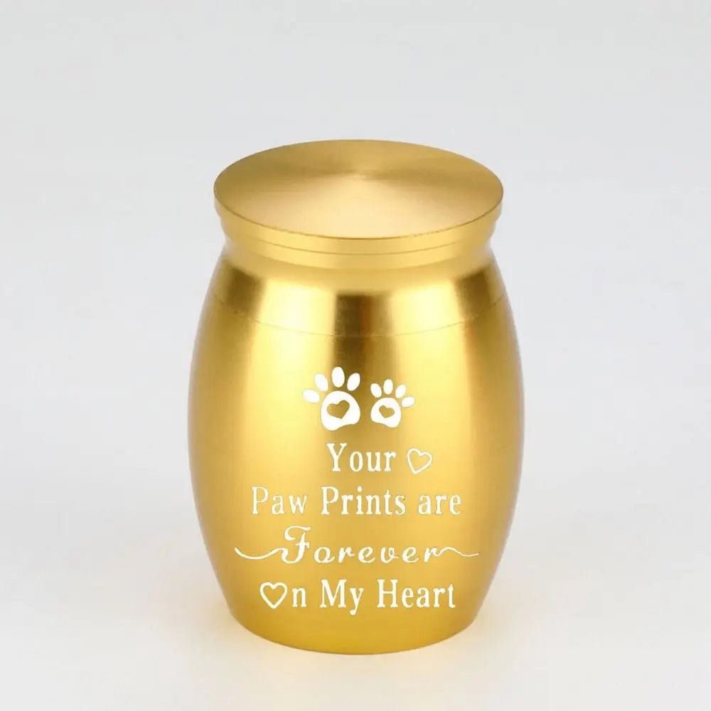 Mini Pet Ashes Sealed Box Pet Paw Print Moisture Proof Funeral Urn for Pets Waterproof Dustproof Pet Teeth Hair Storage Box - key words