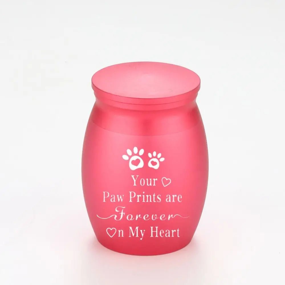 Mini Pet Ashes Sealed Box Pet Paw Print Moisture Proof Funeral Urn for Pets Waterproof Dustproof Pet Teeth Hair Storage Box - key words